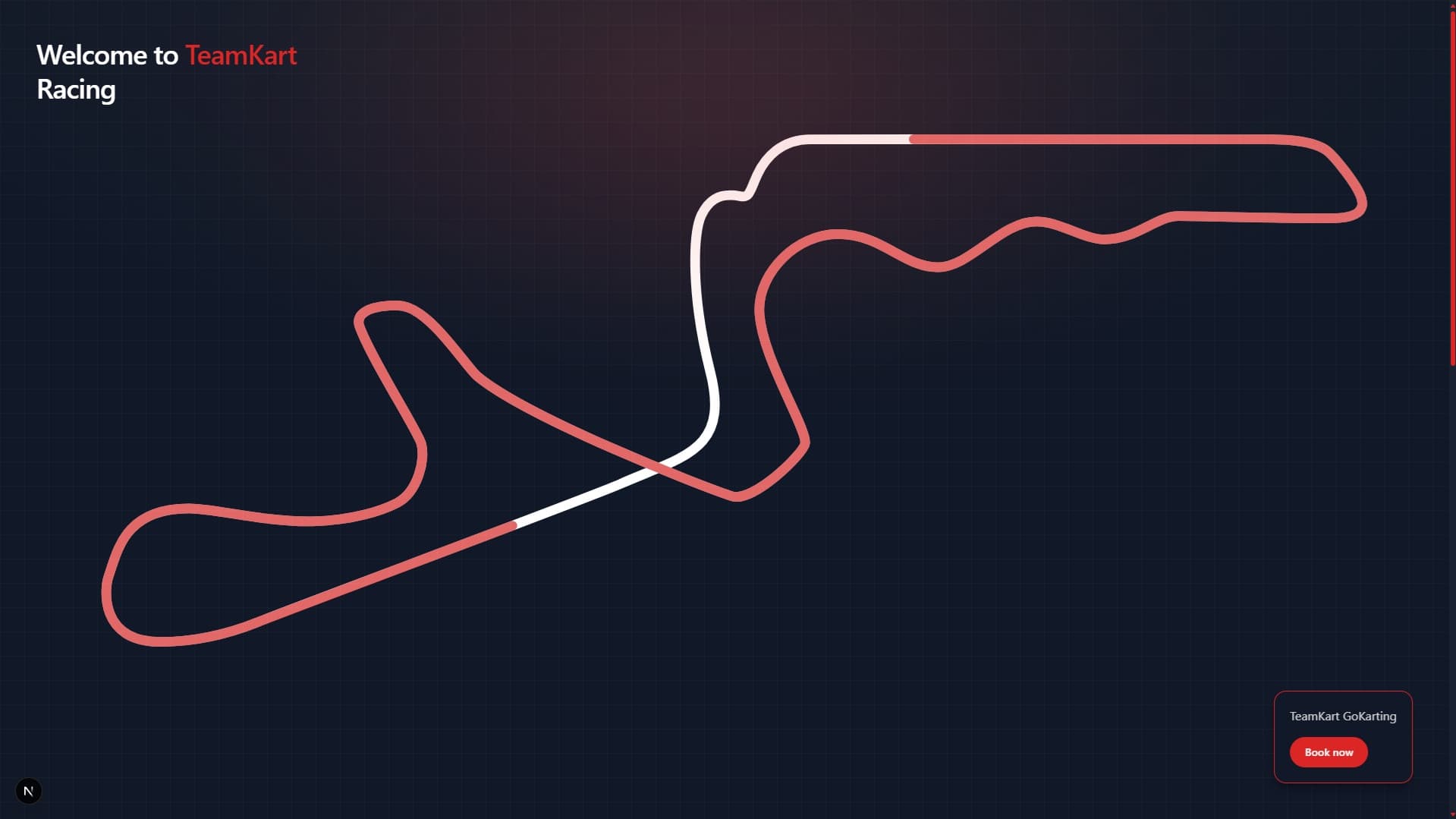 TeamKart Go-Karting Website screenshot 1