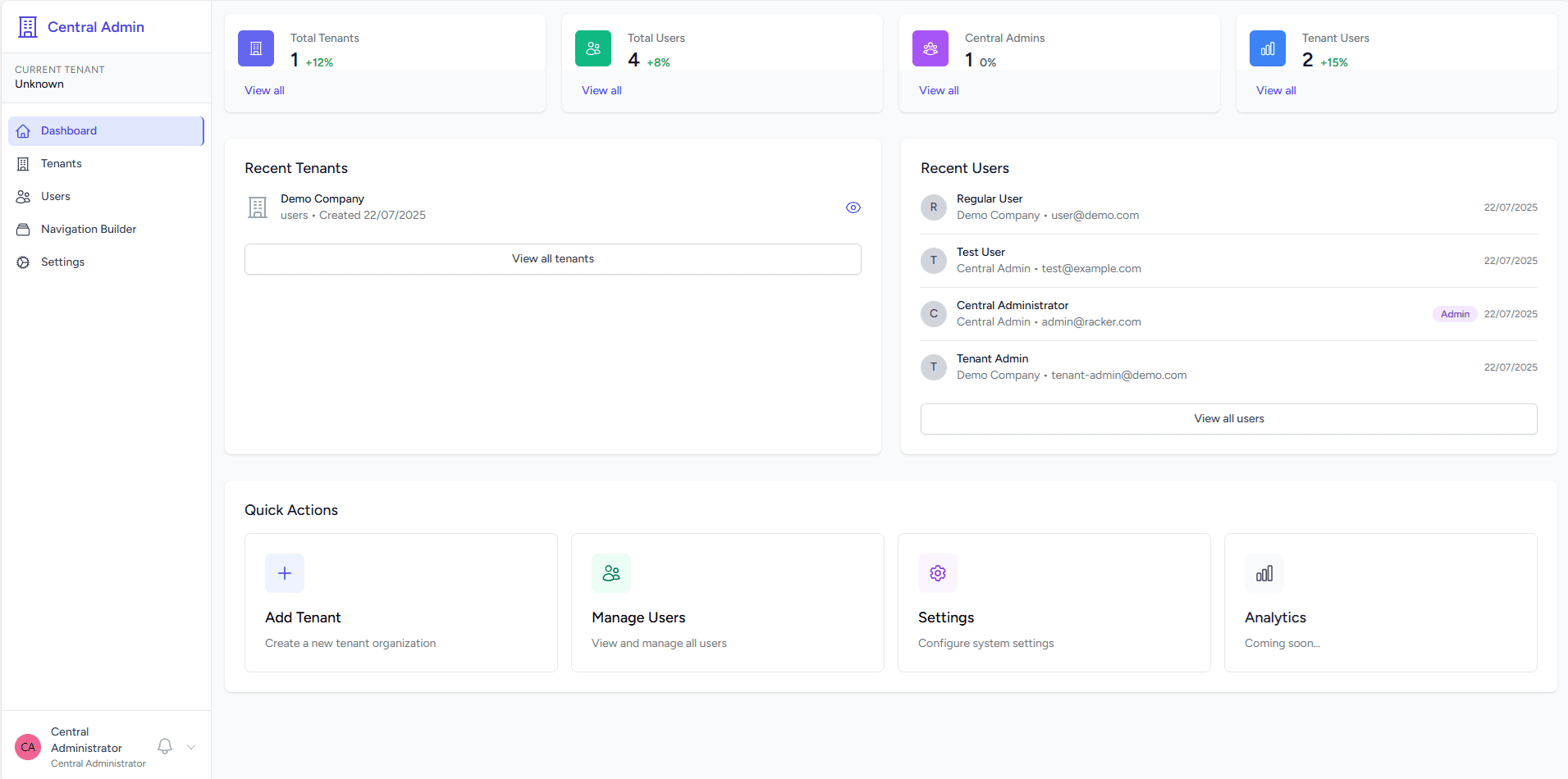 Racker CRM System screenshot 2