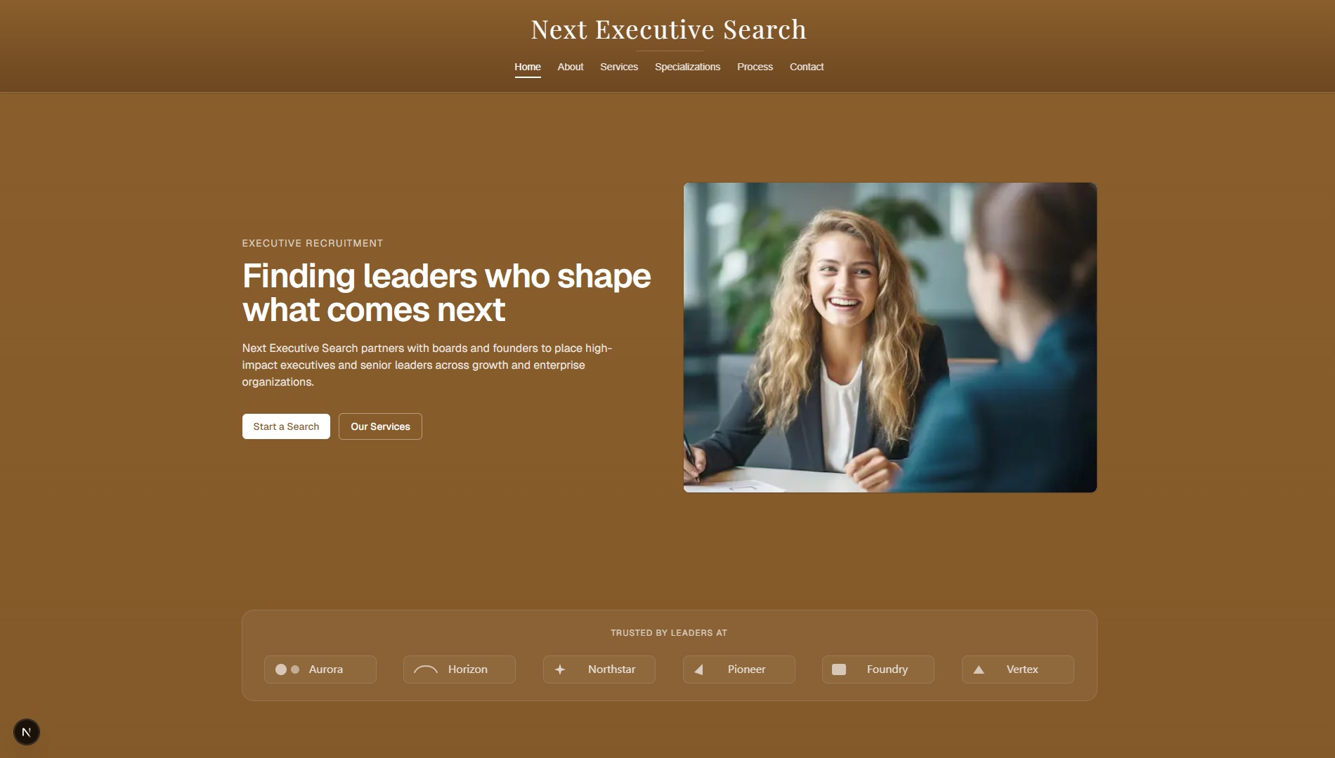 Next Executive Search UI/UX